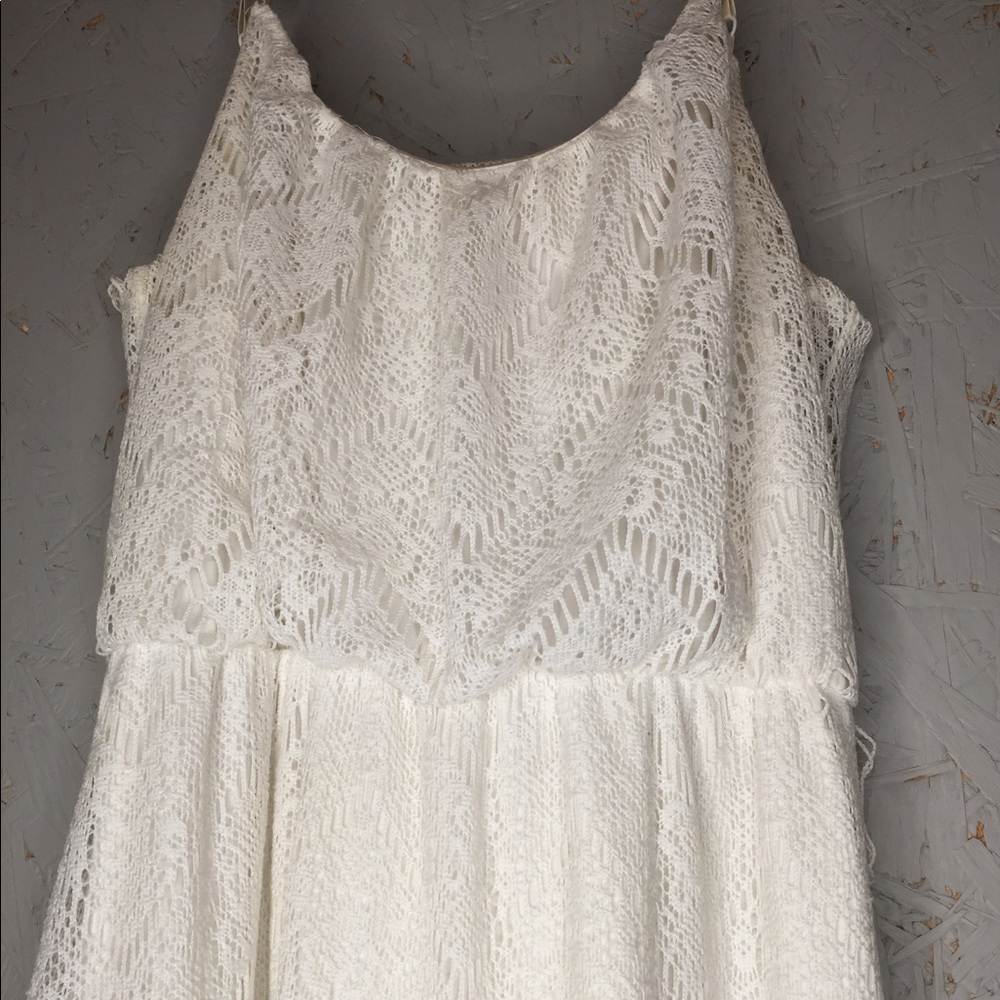Eggshell floor length dress